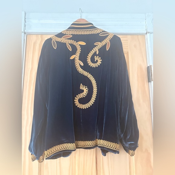 Golden Brown the Label Sugarman Velvet Jacket Sz XS/S - Picture 4 of 5